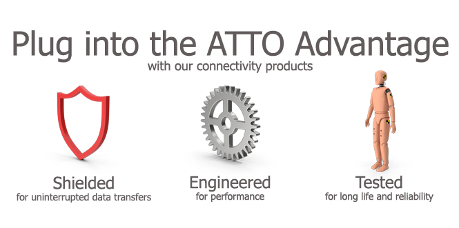 Plug into the ATTO Advantage with our connectivity products