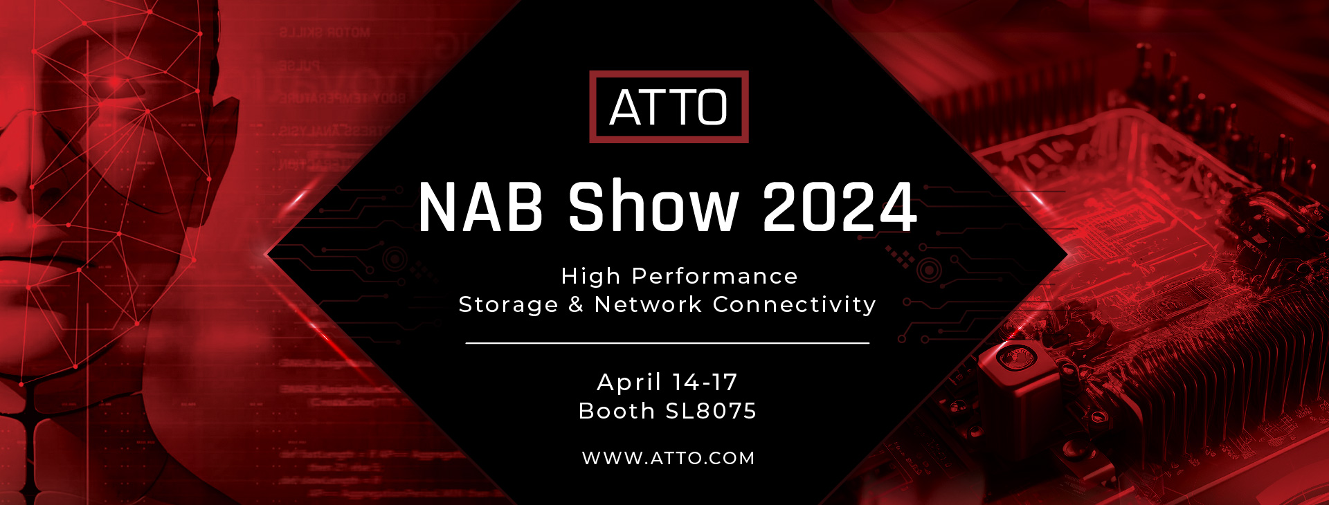 ATTO Technology at NAB Show 2024 - April 14 -Booth SL8075